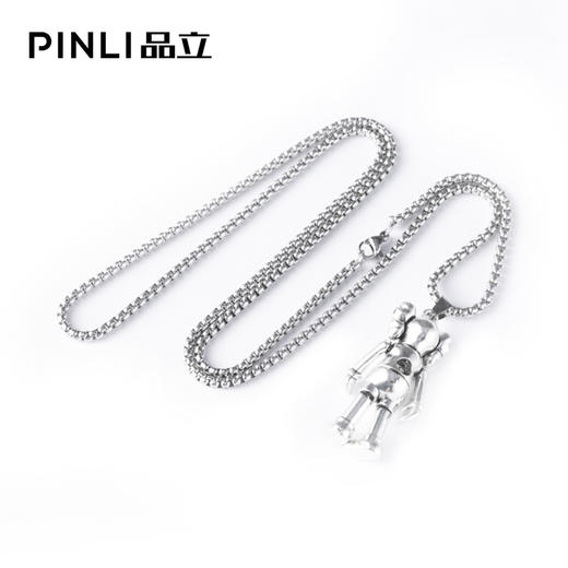 PINLI品立秋季新款男金属合金可活动驱干饰品吊坠项链D213328183 商品图0