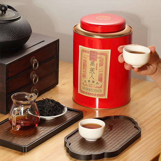 【礼品茶】2026滇红茶《黑美人》吉顺号新品滇红黑美人浓香型凤庆滇红茶500g 商品图6