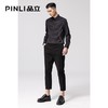 PINLI品立2022秋冬新款男辑明线纯色商务休闲长袖衬衫B213613372 商品缩略图1