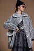 灰白千鸟格廓形袖毛呢大衣 商品缩略图5