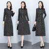 保暖修身，加厚加绒长袖女气质显瘦复古印花打底连衣裙HR-XYFS6257 商品缩略图2
