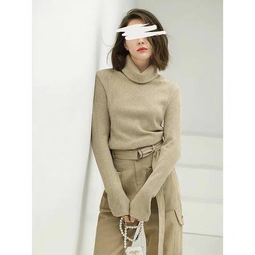 【限时特惠】COCOBELLA工装风卡其色水洗棉休闲裤女秋宽松高腰直筒裤PT818 商品图3