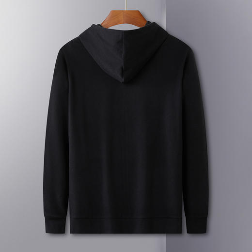 【厚实保暖】罗蒙秋冬男装连帽卫衣男士休闲学院风纯色简约卫衣外套男 商品图7