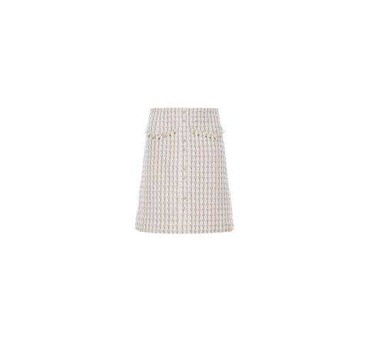 白条纹毛呢手工订制半裙 商品图0