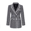灰色千鸟格毛呢中性西装外套 商品缩略图0