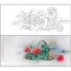 【有步骤】王震横幅工笔画白描底稿《霜君自此满衣香》芙蓉花篮初学者临摹花鸟线稿WZ07 商品缩略图0