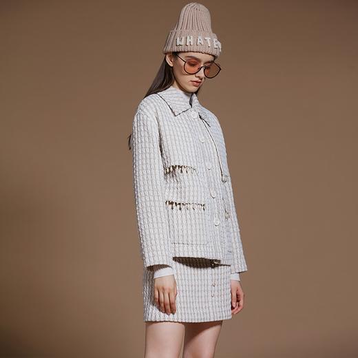 白条纹毛呢手工订制半裙 商品图1