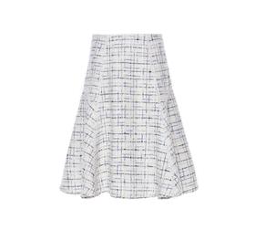 蓝灰粗纺花呢半裙