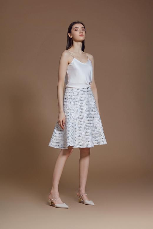 蓝灰粗纺花呢半裙 商品图4