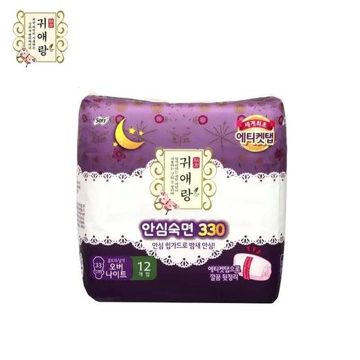 韩国lG贵爱娘韩方卫生巾夜用33cm12P 商品图0