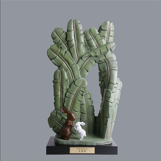 宇达青铜摆件 十二生肖兔《乐陶陶》创意装饰  家居工艺摆件  高60cm 商品图0