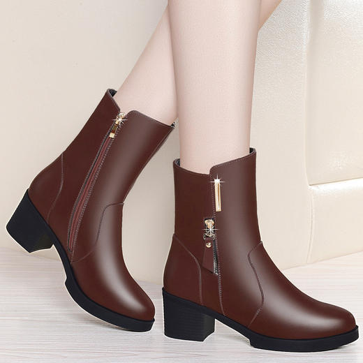 【服饰鞋包】-ann中筒马丁靴靴子女秋冬新款加绒女靴 商品图3