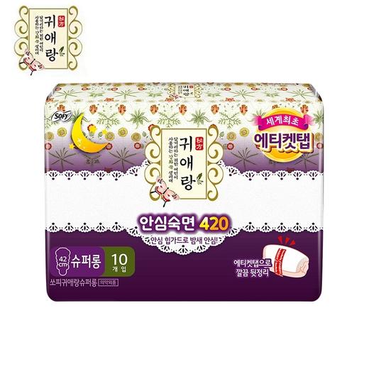 韩国lG贵爱娘韩方中草药卫生巾卫生巾42cm10P 商品图0