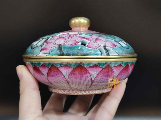 张洁：珐琅荷花香薰 商品图0