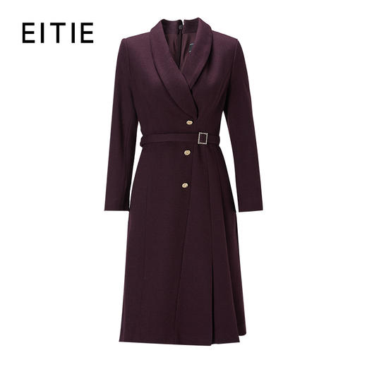 EITIE爱特爱新款通勤收腰西装领连衣裙6807513 商品图5