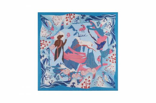 百货世界-美克美家 秘密森林-蓝色小方巾 商品图1