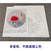 【有步骤】王震工笔画白描底稿圆形小品《牡丹圆光》牡丹翠鸟初学者临摹花鸟线稿WZ12 商品缩略图2