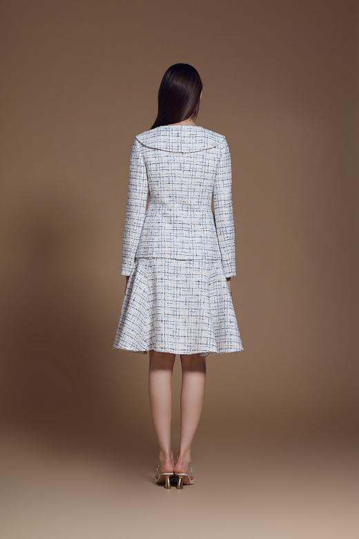 蓝灰粗纺花呢半裙 商品图5