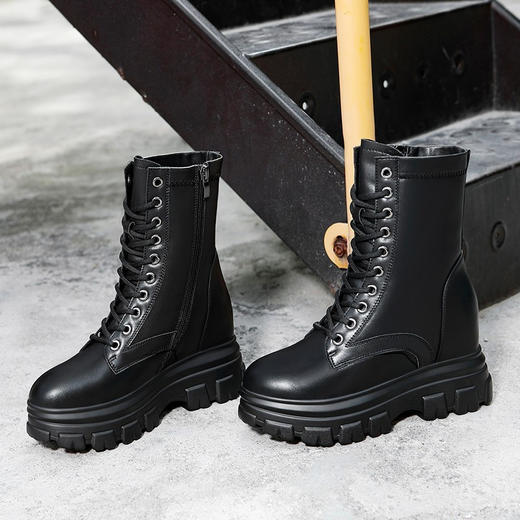 【服饰鞋包】-莱卡金顿内增高马丁靴女英伦风短靴 商品图6