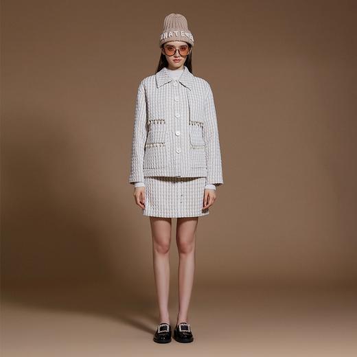 白条纹毛呢手工订制半裙 商品图2