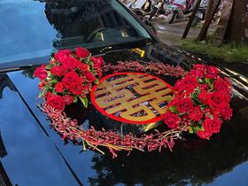 【婚车布置】D（仅车头）大型婚车装饰可定制