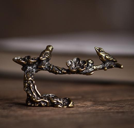 实心纯铜 毛笔架 笔山 笔搁 多功能 文房四宝书房 商品图7