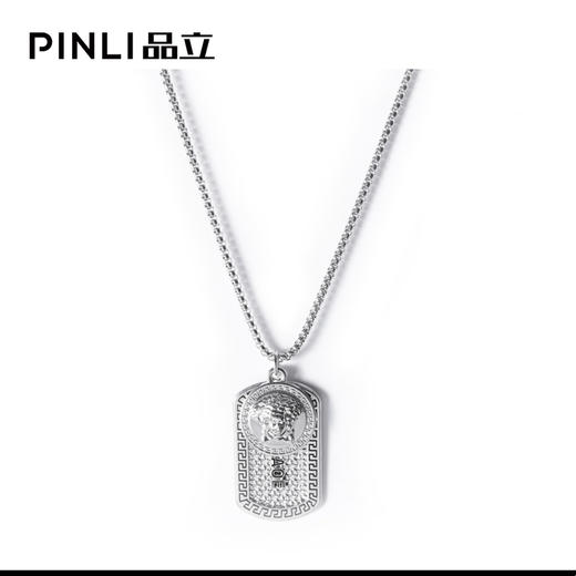 PINLI品立2021秋季新款男士金属合金简约个性项链潮牌D213328193 商品图2