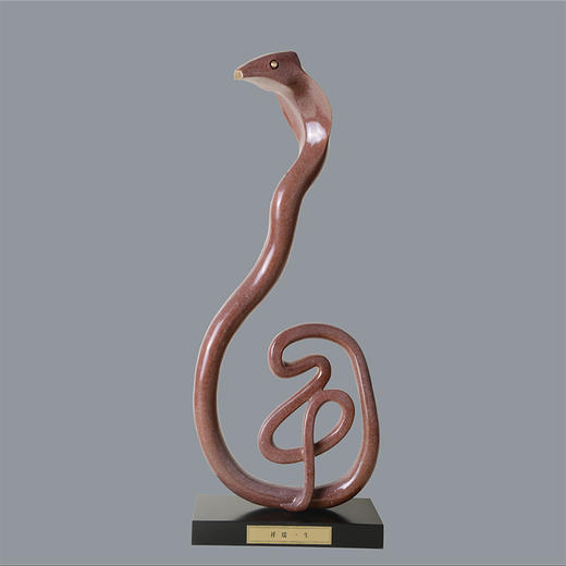 宇达青铜摆件 十二生肖蛇《祥瑞一生》家居 手工艺品 装饰摆件  高61cm 商品图0