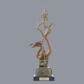 宇达青铜摆件 十二生肖龙《中华飞龙》家居 手工艺品 装饰摆件  高60cm