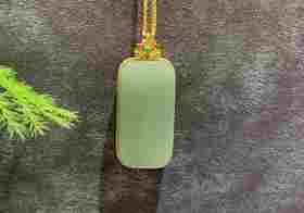 【御珠宫坊】金镶碧玉无事牌