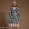 千鸟格毛呢宽松长外套 商品缩略图3