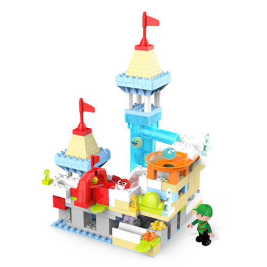 循环轨道积木滚珠积木桌滑道积木拼装儿童玩具DDYLU乐的电动 商品图4