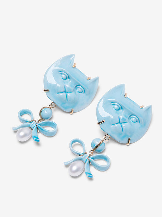 北京仓丨ANDRES GALLARDO-Pussycat Bow-柴郡猫 蝴蝶结 耳环［西班牙设计师］ 商品图1