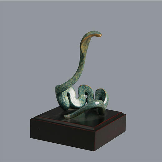 宇达青铜摆件 十二生肖蛇《蛇》创意家居 手工艺品 装饰摆件  高15cm 商品图0