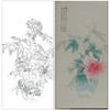【有步骤】王震工笔画白描底稿博古画《且向芳邻问彼岸》花瓶初学者临摹花鸟线稿WZ17 商品缩略图0