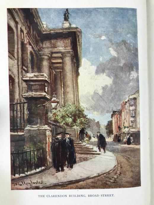 1922年 牛津风物志 32幅彩色插图 漆布精装大32开 商品图3