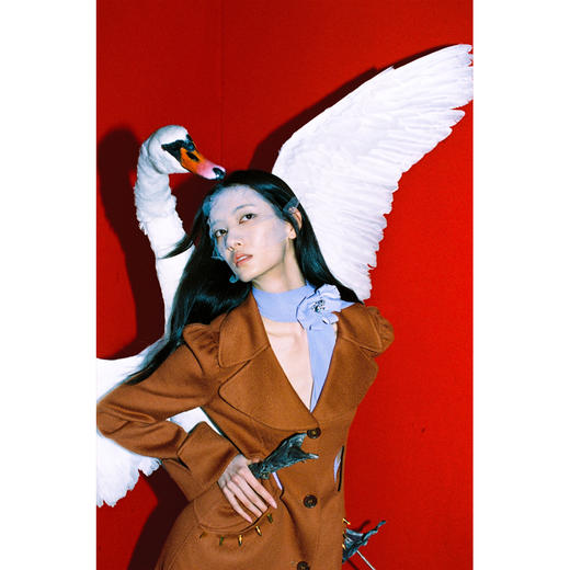  x LSC 双面水波纹羊绒贵妇大衣 SJF93W882N 商品图2