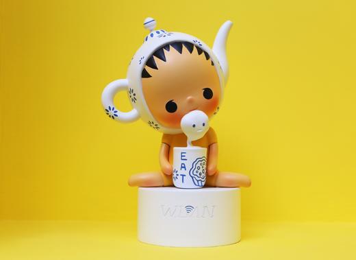 《饮茶》雕塑-黎贯宇 商品图0