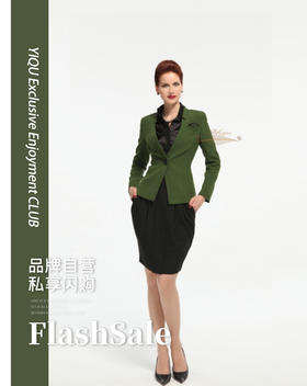 【断码】M/2XL/3XL码•YIQU |“共鸣”西装上衣（草绿）