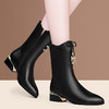 【服饰鞋包】-秋冬新款加绒中筒靴女鞋98336 商品缩略图1