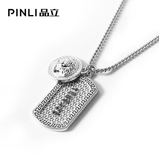 PINLI品立2021秋季新款男士金属合金简约个性项链潮牌D213328193 商品图1
