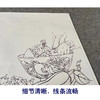 【有步骤】王震工笔画白描底稿斗方小品《佛寿三多》佛手石榴初学者临摹花鸟线稿WZ20 商品缩略图4