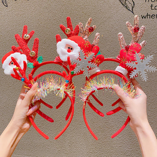 【圣诞发饰】-儿童女童圣诞节礼物宝宝头箍发光发卡女搞怪 商品图3