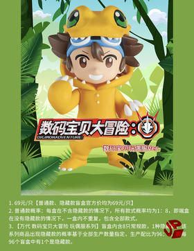 【停购】万代 数码宝贝大冒险 玩偶服系列 8只/盒 盲盒