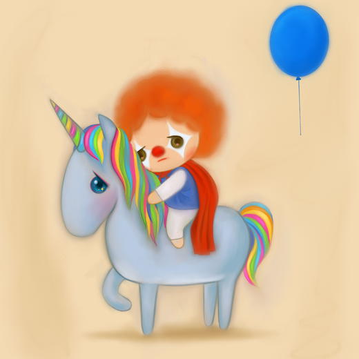 《小丑和独角兽》-黎贯宇原作 商品图0