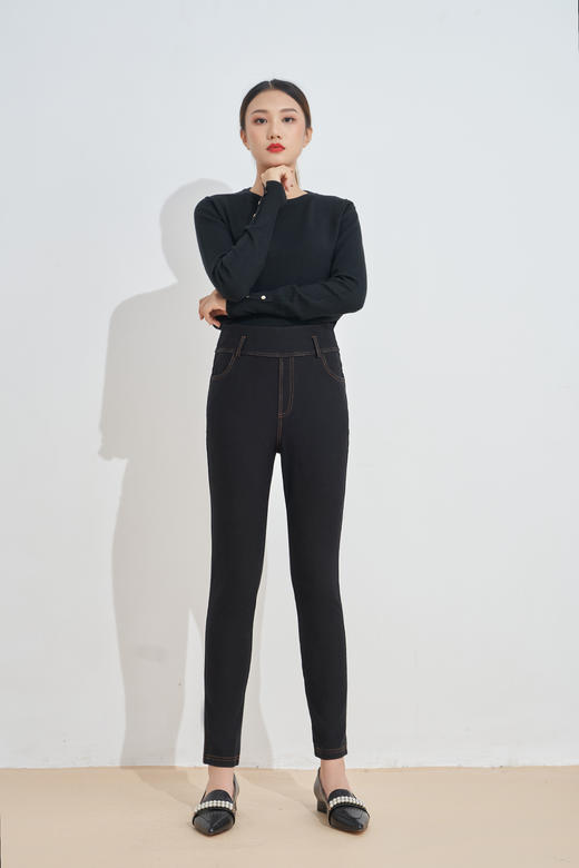 羊毛牛仔单层铅笔裤修身显瘦小脚牛仔29191 商品图4