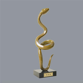 宇达青铜摆件 十二生肖蛇《步步高》家居 手工艺品 装饰摆件  高42cm