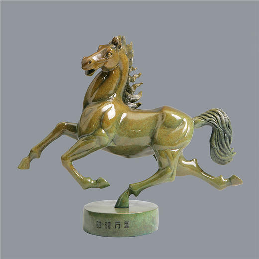 宇达青铜摆件 十二生肖马《驰骋万里》创意装饰 家居工艺摆件  高24cm 商品图0