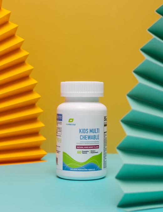 【儿童复合每日维生素+矿物质咀嚼片】Kids Multi 60片儿童喜爱樱桃味 25种微量营养 儿童复合营养 Purecise倍赛思 商品图4