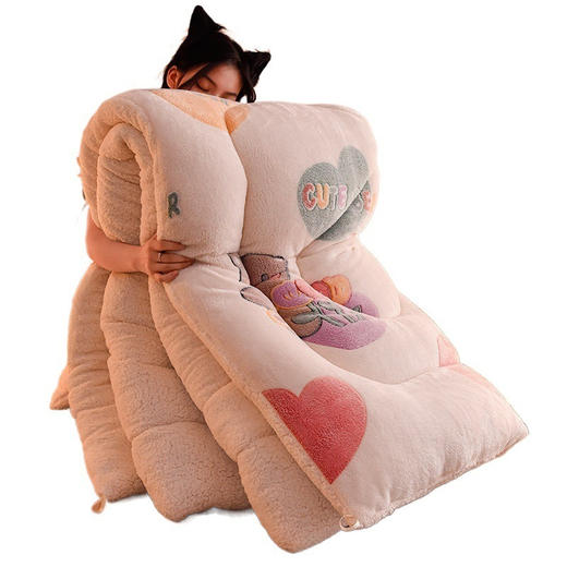 【床上用品】新款雪花绒冬被加厚羊羔绒冬被印花保暖单双人 商品图4